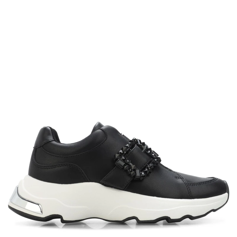 Image of DKNY Jendaya Buckle Trainers Black female UK 4