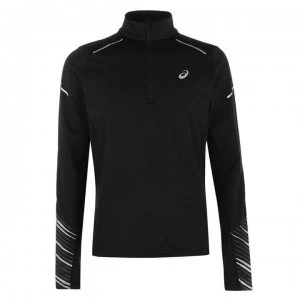 Image of Asics Zip Long Sleeve Top Mens - Black