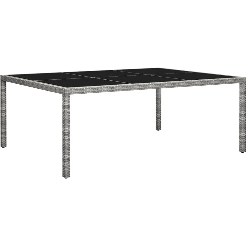 Image of VIDAXL Outdoor Dining Table Grey 200x150x74cm Poly Rattan Vidaxl 8719883867809