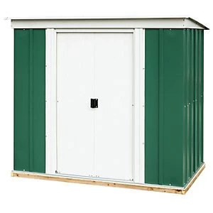 Image of Rowlinson Metal Pent Shed with Floor 6 x 4 ft