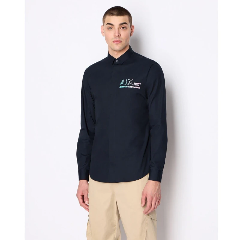 Image of Armani Exchange Shirt Navy male XS