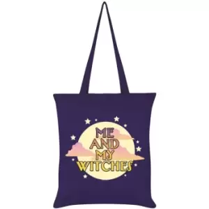Image of Me And My Witches Tote Bag (One Size) (Purple/Cream/Yellow) - Grindstore