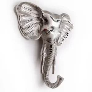 Image of 25cm Silver Elephant Wall Hanging