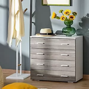Image of Homcom 4 Drawers, Storage Cabinet Wood