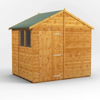 Image of 6x8 Power Apex Garden Shed - Brown