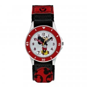 Image of Disney Mickey Mouse PU Webbing Strap Watch