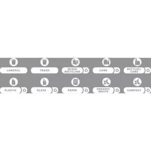 Image of Set of disposal stickers