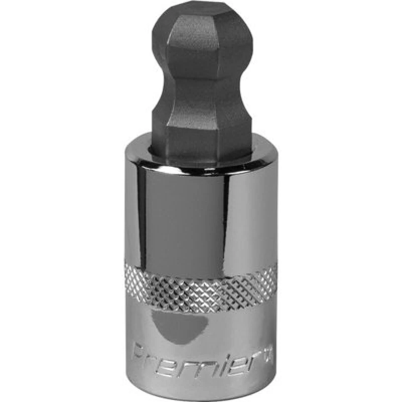Image of Loops 14mm Ball-End Hex Socket Bit - 1/2" Square Drive - Chrome Vanadium Wrench Socket Multi