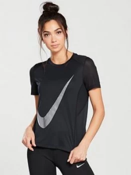 Image of Nike Running Miler HBR Tee Black Size M Women
