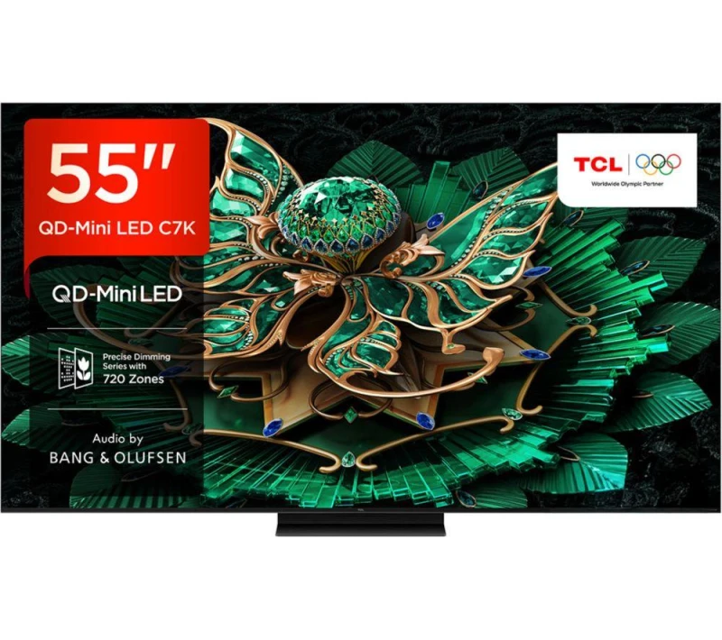 Image of 55" TCL C7K QD-Mini LED 4K HDR Smart Google TV - 55C7K, Black 5901292526146