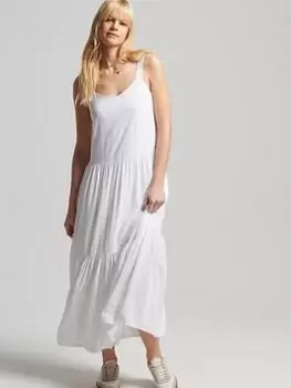 Image of Superdry Studios Woven Maxi - White, Size 14, Women