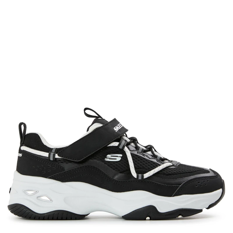 Image of Skechers Unisex Kids DLites4 Classic Low-Top Trainers Black/White unisex 3 (36)
