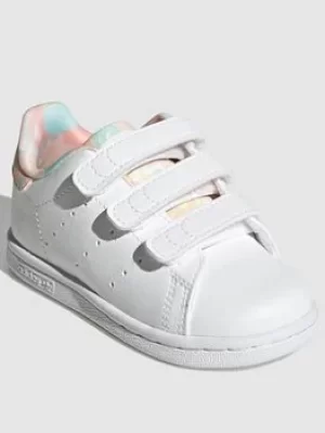 Image of adidas Originals Unisex Infant Stan Smith Cf I, White/Pink, Size 9