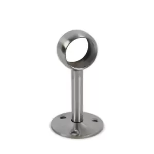 Image of Colorail Brushed Nickel Effect Stainless Steel Rail Centre Socket (L)25mm (Dia)25mm