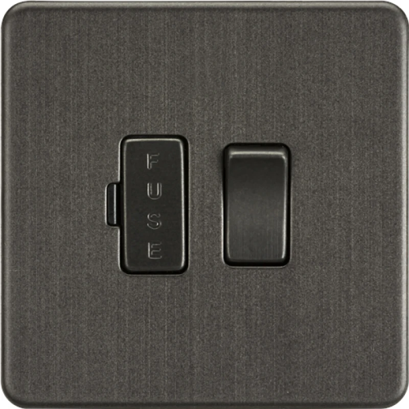 Image of KnightsBridge Screwless 13A Switched Fused Spur Unit - Smoked Bronze