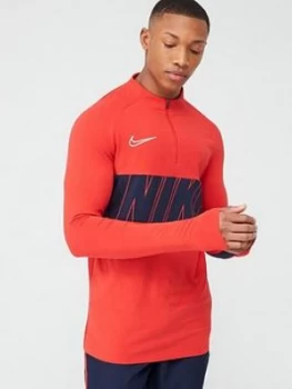 Image of Nike Academy Drill Top - Navy/Red Size 2XL, Men