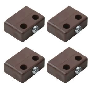Image of BQ Brown Polypropylene Locking joint L36mm Pack of 4