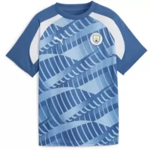 Image of Puma Manchester City Pre Match Shirt 2023 2024 Juniors - Blue