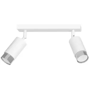 Image of Emibig Hiro White/Chrome Twin Ceiling Spotlight 2x GU10