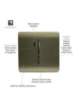 Image of Trendiswitch 20 Amp Neon Insert Std Gold