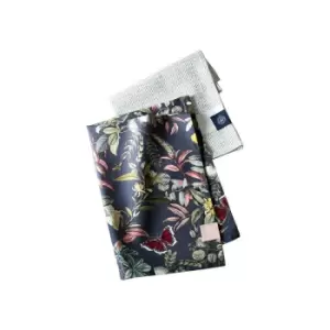 Image of Midnight Floral 2 Pack Tea Towels - Royal Botanic Gardens Kew