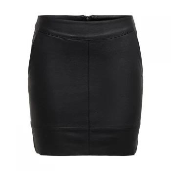 Image of Only PU Skirt Ladies - Black