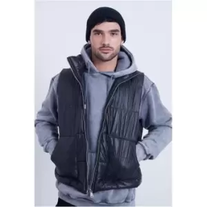 Image of I Saw It First Zip Up Padded Gilet Body Warmer - Black