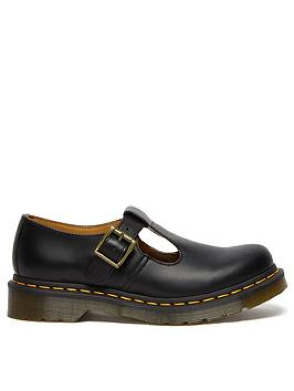 Image of Dr. Martens Polley Smooth Leather Womens Casual Shoes - Black - Size:UK 5