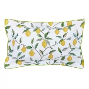 Image of Morris and Co Lemon Tree Cotton Oxford Pillowcase - Green
