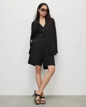 Image of AllSaints Petra Linen Blend Shorts