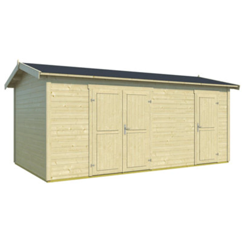 Image of Lasita Maja Lasita Osland Tuvalu Xl Storage Shed Two Rooms - 5M X 3M - 28mm Wall Logs