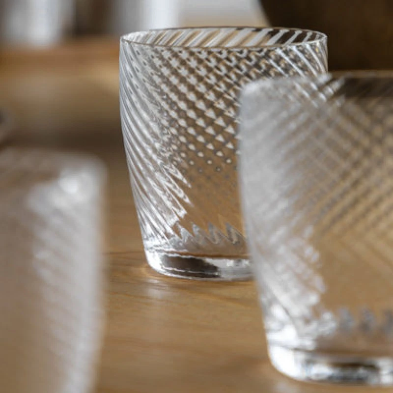 Image of EDITE Set of 4 Vela Tumbler Glasses in Clear Transparent ONE SIZE