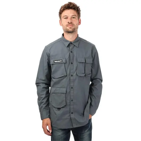 Image of Timberland Utility Overshirt - Grey S