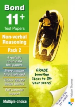 Image of Bond 11+ Test Papers Non-Verbal Reasoning Multiple Choice Pack 2 by Alison Primrose Paperback