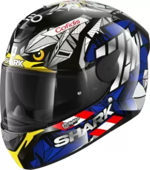 Image of Shark D-SKWAL 2 Oliveira Falcao Helmet, black-grey-blue Size M black-grey-blue, Size M