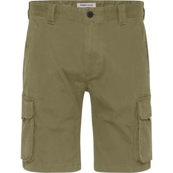 Image of Tommy Jeans Washed Cargo Shorts - Uni Olive L8Q