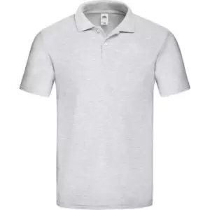 Image of Fruit of the Loom Mens Original Pique Heather Polo Shirt (M) (Heather Grey)
