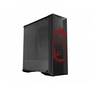 Image of MSI Gaming MPG GUNGNIR 100D Midi tower PC casing, Game console casing Black, Red Built-in fan, Window