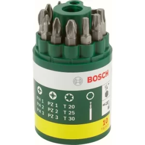Image of Bosch 10 Piece Mixed Screwdriver Bit Set