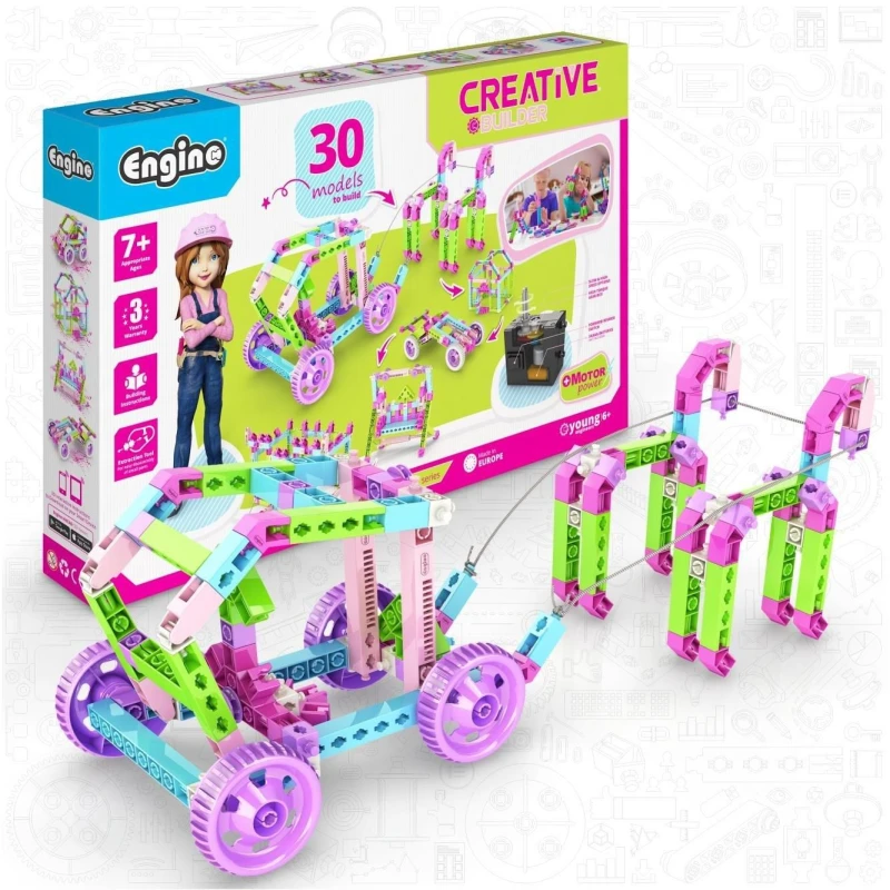 Image of Engino Creative Builder 30 Models Designer Motorized Set CB-D30