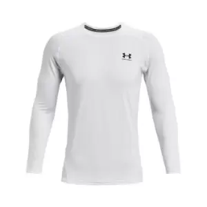 Image of Under Armour Fitted Long Sleeve T Shirt Mens - White