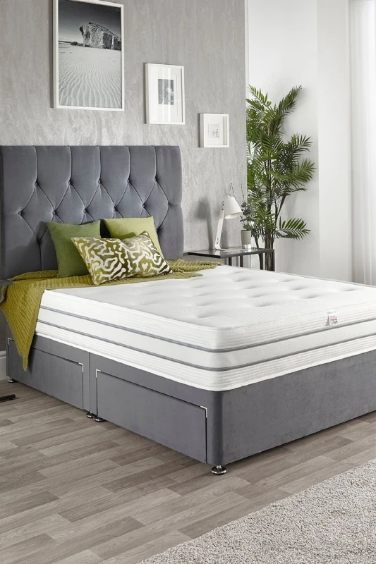 Image of Aspire Aspire Cool 1000 Pocket+ Tufted Mattress in White Size: Small Single White Small Single Unisex 5057632160799