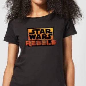 Image of Star Wars Rebels Logo Womens T-Shirt - Black - S