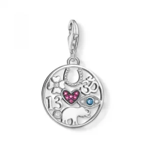 Image of Ladies Thomas Sabo Sterling Silver Charm Club Luck Charm