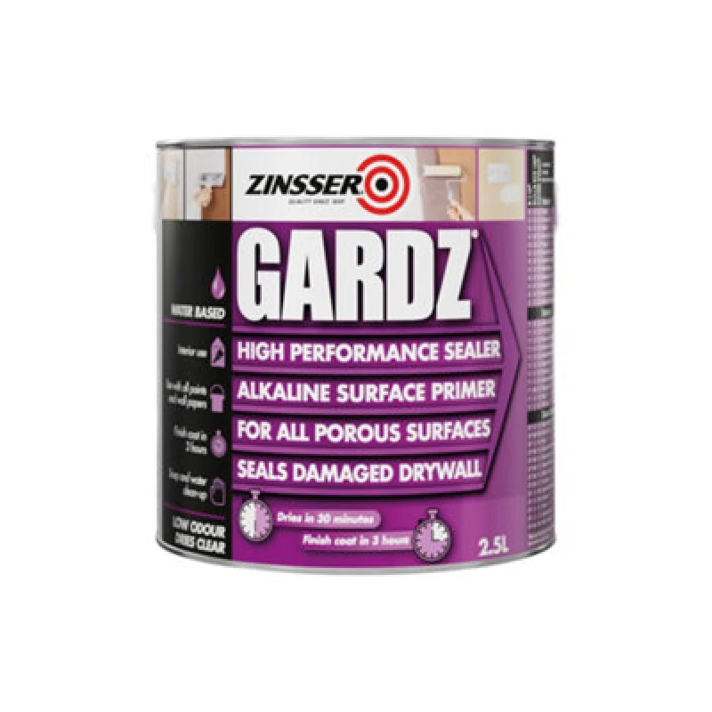 Image of Zinsser Gardz Clear Gloss Multi Surface Primer & Sealer, 2.5L
