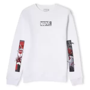 Image of Venom Marvel Comic Strips Unisex Sweatshirt - White - M