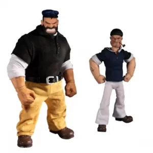 Image of Popeye Action Figures 1/12 Popeye & Bluto: Stormy Seas Ahead Deluxe Box Set