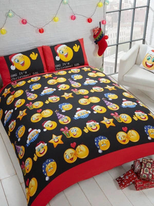 Image of Emotional Icons Christmas Single Duvet Cover And Pillowcase Set