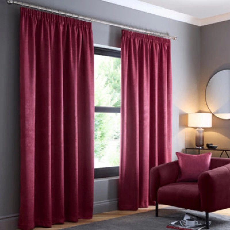 Image of Fusion Galaxy Dimout Ready Made Curtains Wine