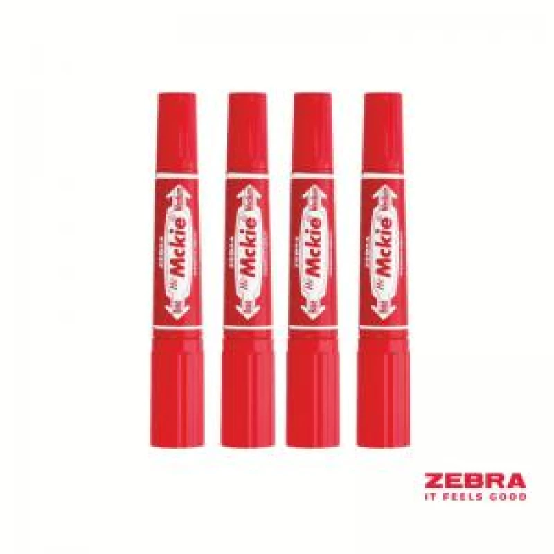 Image of Zebra Permament Bold Marker Twin Tip Red (10 Pack) 50253